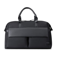 Bugatti Madison Duffle Bag - Black-Made of 100% nylon with smooth PU leather trim