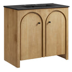 Modway Appia 36" Bathroom Vanity - Oak/Black-Soft-Close Hinges