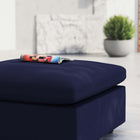 Modway Commix Sunbrella Outdoor Patio Ottoman - Navy-Foam Padded Cushions