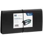 Winnable Poly Expanding File - 13-Pocket - Cheque - Black-Secure Velcro closure