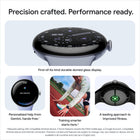 Google Pixel Watch 4 - 45 mm - Wi-Fi - Matte Black Case - Obsidian Active Band-Scratch-resistant Gorilla Glass. Aerospace-grade aluminum housing. Water resistance to 50 meters. Wear it wherever life takes you, from pool time to the finish line