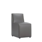 Manhattan Comfort Anna Square 18.9" Modern Faux Leather Upholstered Dining Chair - Pewter - Set of 2-Seat Height: 19.69