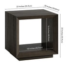 Hudson&Canal Tannen Rectangular Side Table - 22" W - Alder Brown-Clean with a soft, dry cloth and no harsh chemicals or abrasive cleaning materials