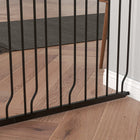 PawHut 30"- 57" Extra Wide Dog Gate with Double Locking System - Black-Suitable for doorways, hallways and staircases