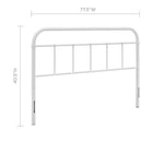 Modway Serena King Steel Headboard - White-Powder Coated Steel Frame