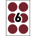 Avery Permanent Legal Seals, 1-15/16", Dark Red, 60 Pack (2354)-Ideal for awards and certificates