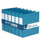 Davis Group Premium Economy Binder - D Ring - 2" - Turquoise Blue - 6 Pack-3 Ring Binder