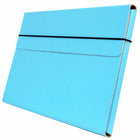 JAM Paper Thin Portfolio Carrying Case with Elastic Closure - 9.25 x 12.5 - Sky Blue-A great business portfolio to use around the house, classroom, office or on the go