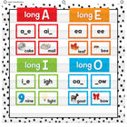 Teacher Created Resources 7 Pocket Chart - 28" x 28" - Black Painted Dots on White -Perfect for any size sentence strips, flash cards, and more!