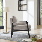 Brassex Hugo Accent Chair - Grey-Acacia and Rubber wood construction
