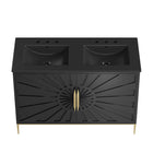 Modway Awaken 48" Double Sink Bathroom Vanity - Black-Spacious Storage