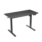 Work Zone Serrano 48" Height Adjustable Sit Stand Desk - Black-Dual sturdy hanging hooks allow for backpacks, handbags and headsets holding