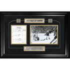 Bobby Orr Boston Bruins 1970 Stanley Cup "the Goal" Scoresheet Collage - Framed Print - 36" x 24"-Premium scoresheet framed
