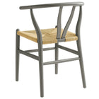 Modway Amish 32" Wood Dining Accent Chair - Light Grey-Arrives Fully Assembled