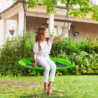 Outsunny Kids Waterproof Hanging Tree Swing Tent - Green-Screen windows for air ventilation and a clear view 