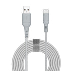 General Supply Goods + Co 6ft Braided Type C Cable - Grey-Includes organization strap
