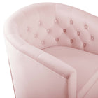Modway Prospect Tufted Performance Velvet Swivel Armchair - Pink-7