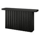 Hudson&Canal Olie 55" Wide Rectangular Fluted Console Table - Black Grain-Tabletop features a weight capacity of 60 lb