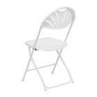 Flash Furniture HERCULES Series Plastic Fan Back Folding Chair - White-Ventilated Fan Back