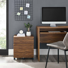 Modway Render Wood File Cabinet - Walnut-Smooth Wood Grain Laminate