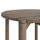 Modway Eleni Round 35" Outdoor Teak Wood Round Bar Table - Weathered Grey Teak-7