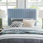 Modway Keira Performance Velvet Twin Headboard - Light Blue-Performance Velvet Polyester Upholstery