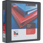 Staples Heavy-Duty View Binder with D-Rings - 2" - Black-Gap Free ring design prevents gapping and misalignment of rings