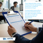 Davis Group Spring Clipboards - Letter Size - 9" W x 12" H - Blue - 6 Pack-clipboards feature a durable metal clip