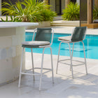 Zuo Luft Barstool - White/Green - Set of 2-Assembly required