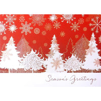 Mill Brook Studio Christmas Greeting Cards/Envelopes - 5-3/8" x 7-3/4" - Season's Greetings: Trees - 18 Pack-Card shop quality greeting cards
