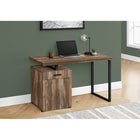 Monarch Specialties 7765 48" Computer Desk - Brown Reclaimed Left/ Right Facing-The storage unit can be installed on the left or right side as desired; Finished on all sides for flexible placement anywhere in a home office