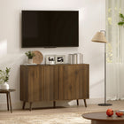 HOMCOM 47.2" L Sideboard Buffet Cabinet with Storage - Brown-Anti-tip kit ensures safety in daily use