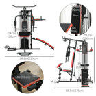 Soozier All-In-One Home Gym System-Height-adjustable arm curl pad, elbow pads and sit-up bench