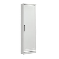 Sauder HomePlus Corner Cabinet - Soft White-Space-Saving – Space-saving configuration designed to fit in a corner setting. Reversible door opens left or right for an adaptable storage solution