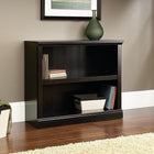 Sauder 2 Shelf Bookcase, Estate Black-Quick and easy assembly with patented slide-on moldings