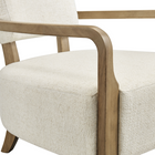 Modway Zinnia Linen Blend Accent Chair - Ivory-8
