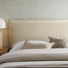 Modway Camille Striped Linen Blend King Size Headboard - Oatmeal Stripe-French Seam Detailing