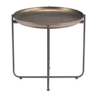 Zuo Bronson Side Table - Bronze-Painted Steel round shape tabletop
