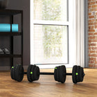 Soozier 2-in-1 Adjustable Weight Barbell & Dumbbells Set-Adjustable weight for tailored exercise intensity