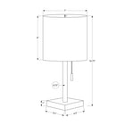 Monarch Specialties 17" H Table Lamp - Nickel Metal / Ivory / Cream Shade - Set Of 2-Using a maximum 40W/120V bulb (not included) for each lamp and attached with a 6ft long transparent cord, place these versatile lamps on end or side tables, consoles, or bedside tables to illuminate your space
