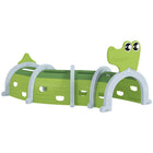Qaba Tunnel for Kids to Crawl Through - Crocodile Design - Green-This cute crocodile design encourages kids to have imaginative play 