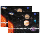 Ashley Productions Smart Poly Welcome Mat with Slip Resistant Backing - 15.5" x 23.5" - Solar System Space - 2 Pack-Our premium quality mats are crafted to withstand the rigors of daily classroom use, making them perfect for high-traffic areas
