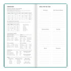 Letts 2026 Woodland Week-to-View Planner with Embossed Cover - 6-7/8" x 3-1/8" - Green - Multilingual -Monthly overview before each month, including goals, trackers, to do’s and special dates