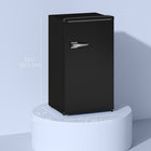 HOMCOM 3.1 cu ft Retro Mini Fridge with Adjustable Thermostat - Black-Comes with a chiller box for storing meat, seafood, or dairy to keep them fresh without freezing