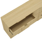 Manhattan Comfort Clive 72" Mid-Century Modern 6-Drawer Double Dresser - Natural Oak & Gold-Sculpted drawer fronts feature vertical undulations that create a rhythmic, dimensional surface