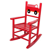 Dura Housewares Bohdi Child Rocker - Red-Sturdy wooden construction