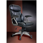 Staples Osgood Bonded Leather High-Back Manager's Chair - Black-Weight Capacity: 250 lbs (based on a 3 to 5-hour work day)