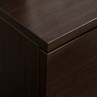 Vinsetto Mobile 2-Drawer Letter/A4 Filing Cabinet with Wheels - Brown-5 omnidirectional wheels, 2 of which have brakes and 1 can prevent tipping
