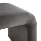 Modway Koda Performance Velvet Waterfall Stool - Brass/Storm Grey-9