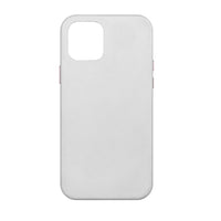 General Supply Goods + Co iPhone 12 12 Pro Vegan Leather Case with Metallic Buttons and MagSafe Compatible - Silver Grey-Compatible with: iPhone 12/12
